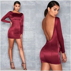NWT MISTRESS ROCKS x HOUSE OF CB Gamble Dress Wine